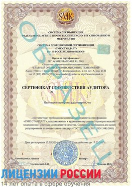 Образец сертификата соответствия аудитора Дубна Сертификат ISO 13485
